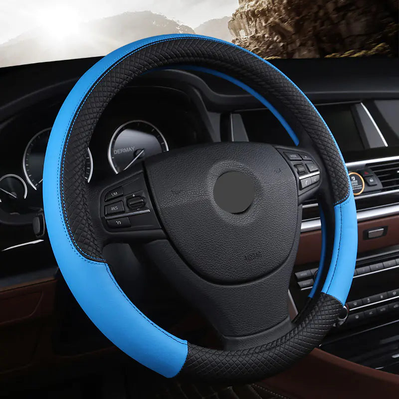 Universal Non-Slip Leather Steering Wheel Cover