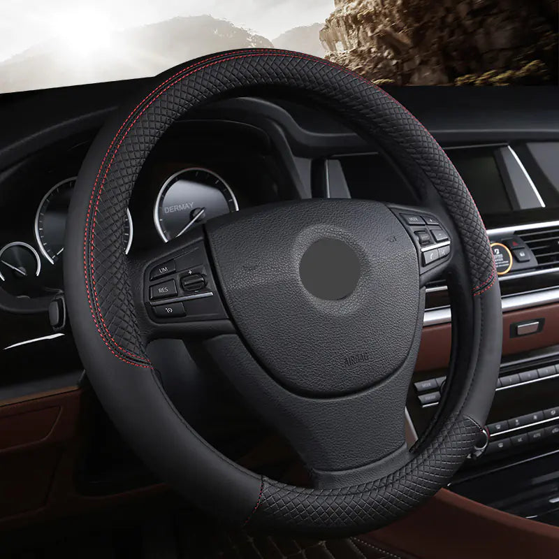 Universal Non-Slip Leather Steering Wheel Cover