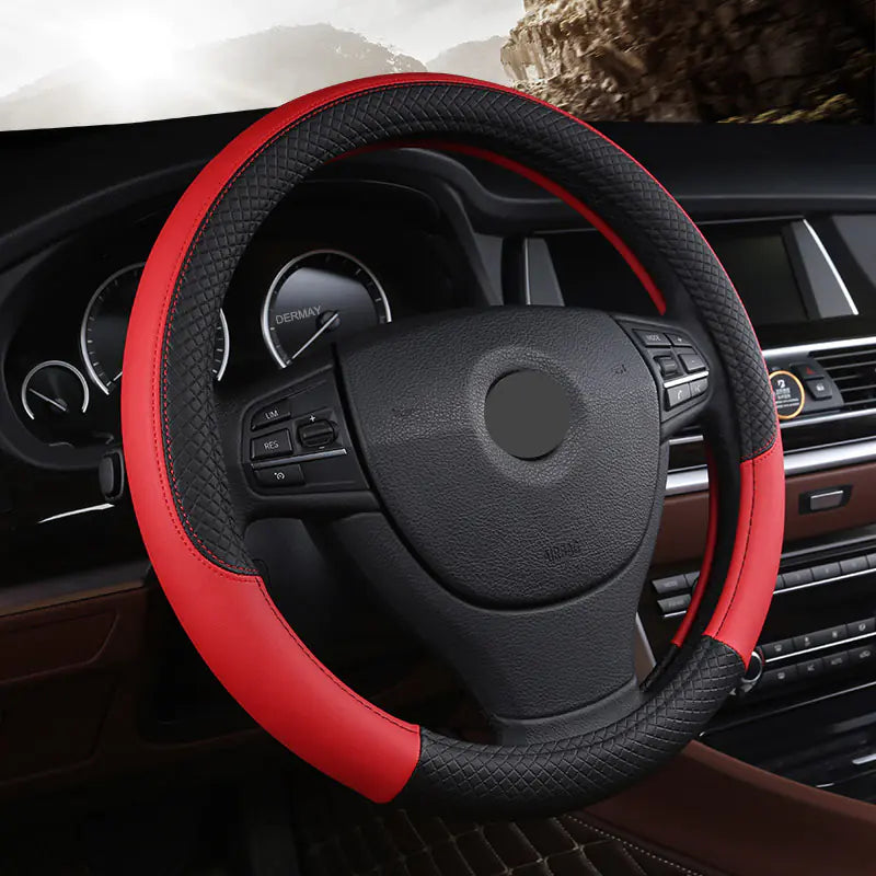 Universal Non-Slip Leather Steering Wheel Cover