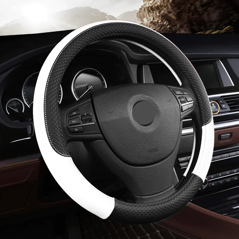 Universal Non-Slip Leather Steering Wheel Cover